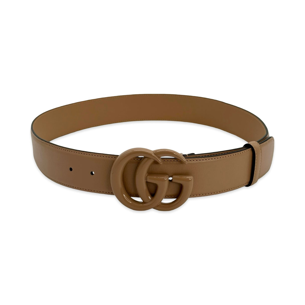 Calfskin GG Marmont Enamel Wide Belt