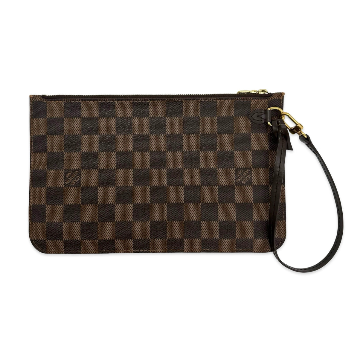 LOUIS VUITTON: Damier Ebene Neverfull Pochette