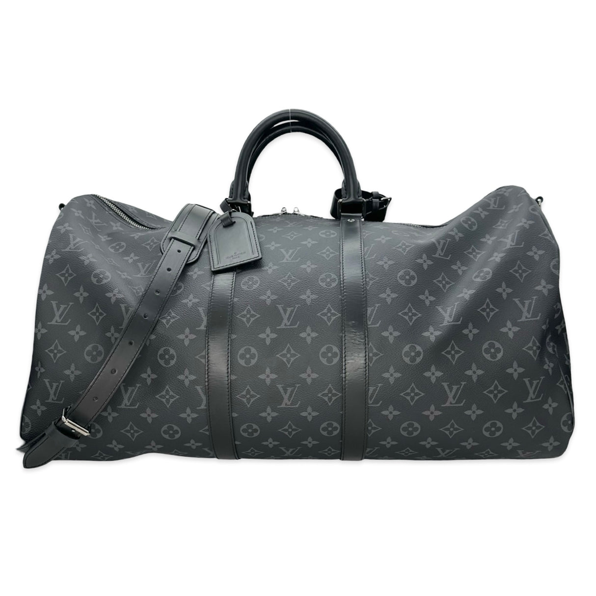 LOUIS VUITTON: Monogram Eclipse Keepall Bandouliere 55