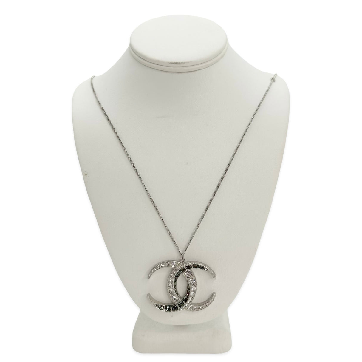 CHANEL: Baguette Crystal CC Dubai Moon Pendant Necklace
