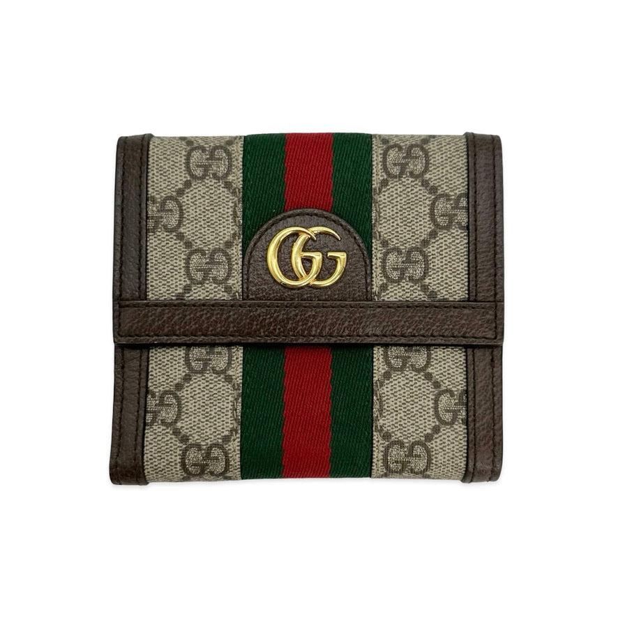 GUCCI: GG Supreme Ophidia French Flap Wallet