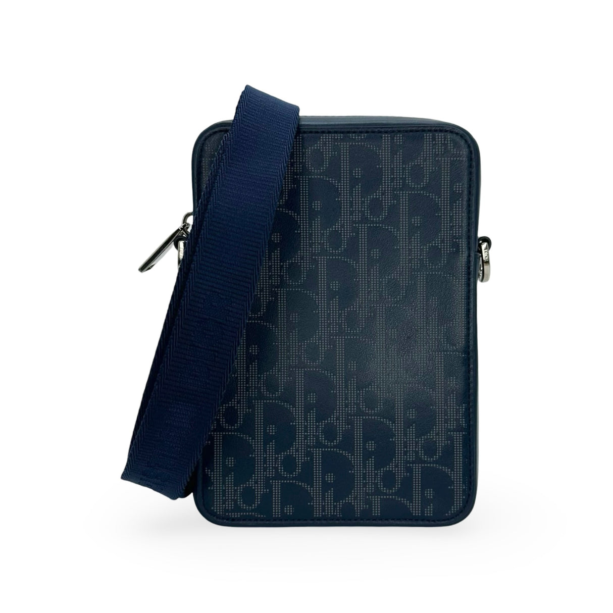 CHRISTIAN DIOR: Oblique Galaxy Calfskin World Tour Messenger Pouch