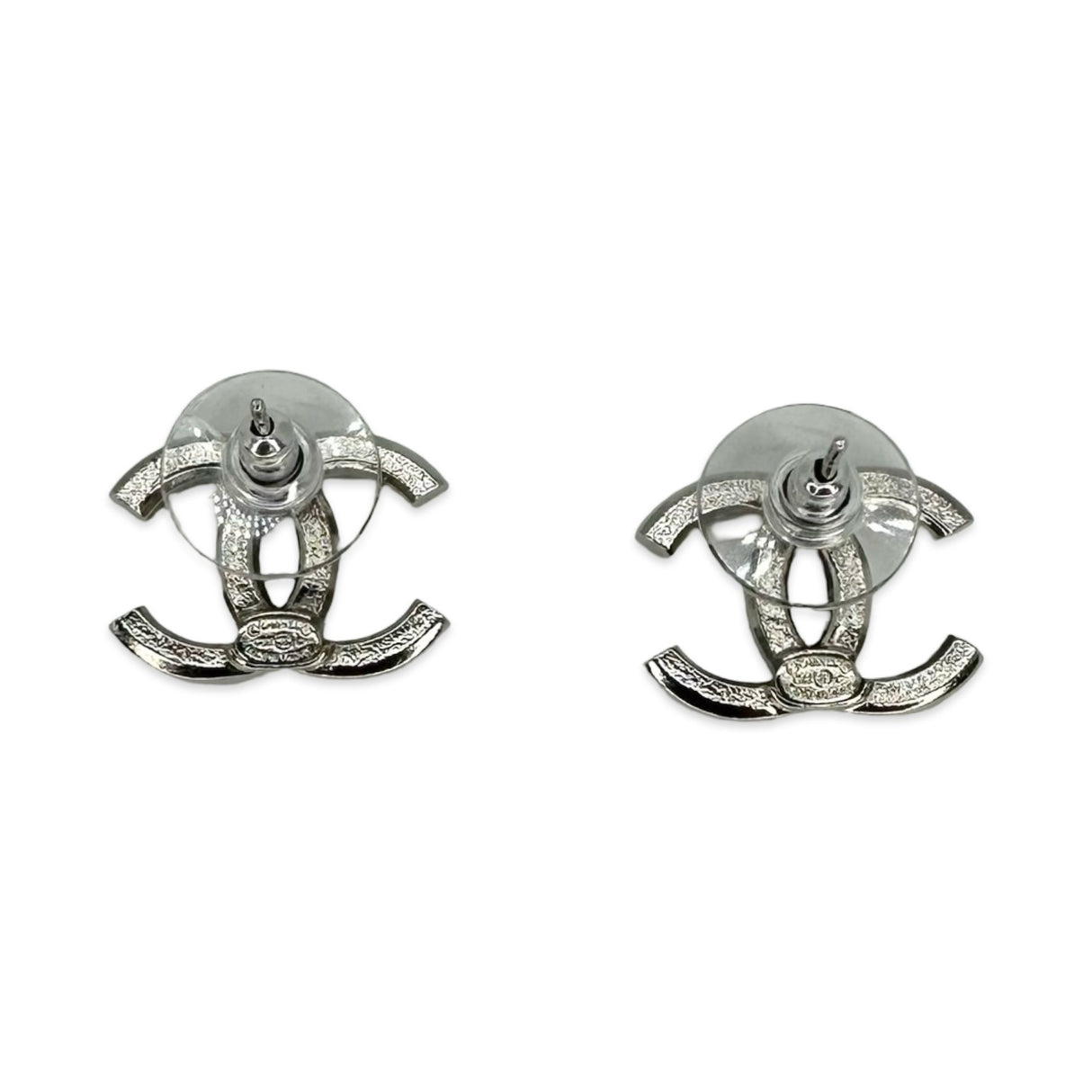 CHANEL: Crystal CC Post Earrings