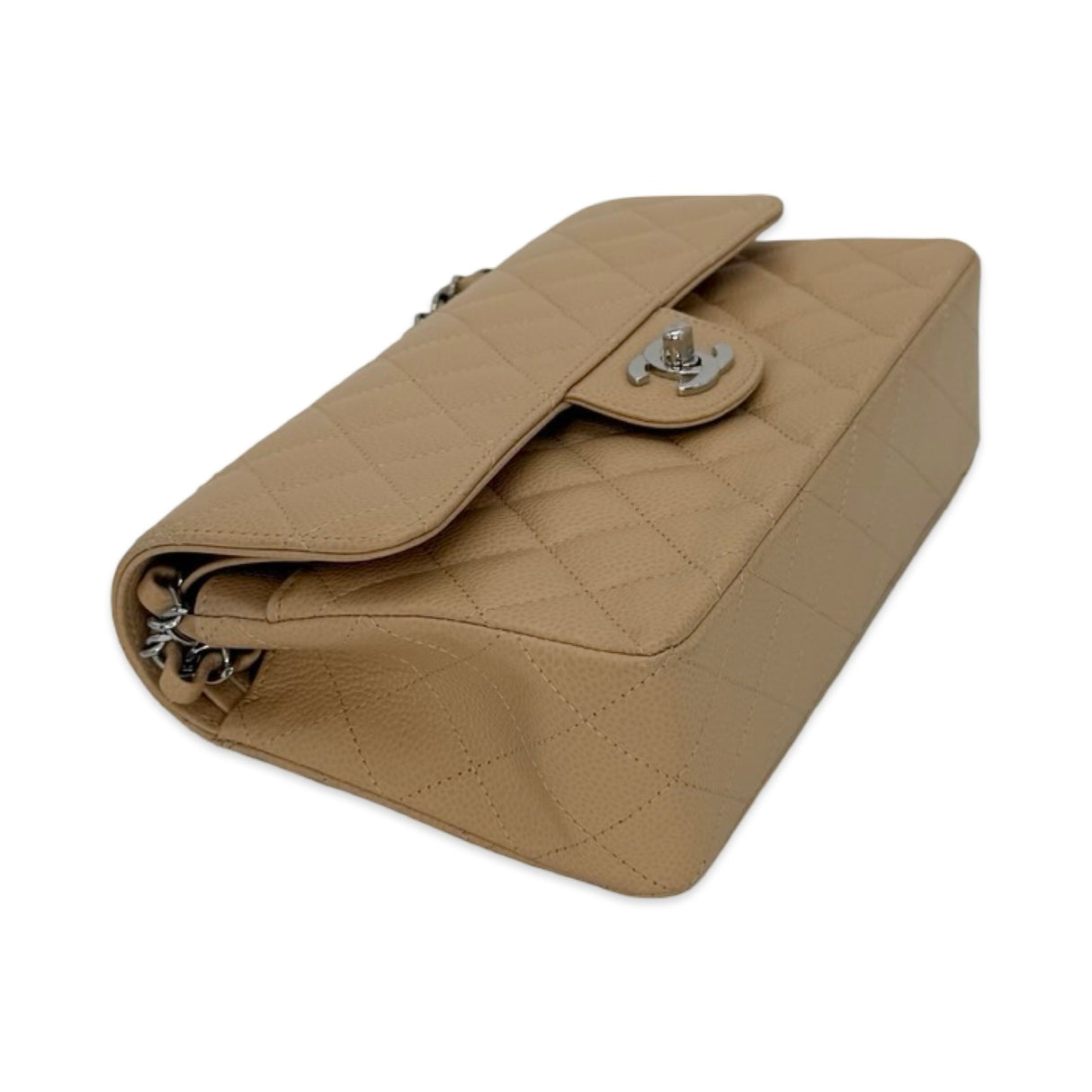 CHANEL: Quilted Caviar Medium Classic Double Flap