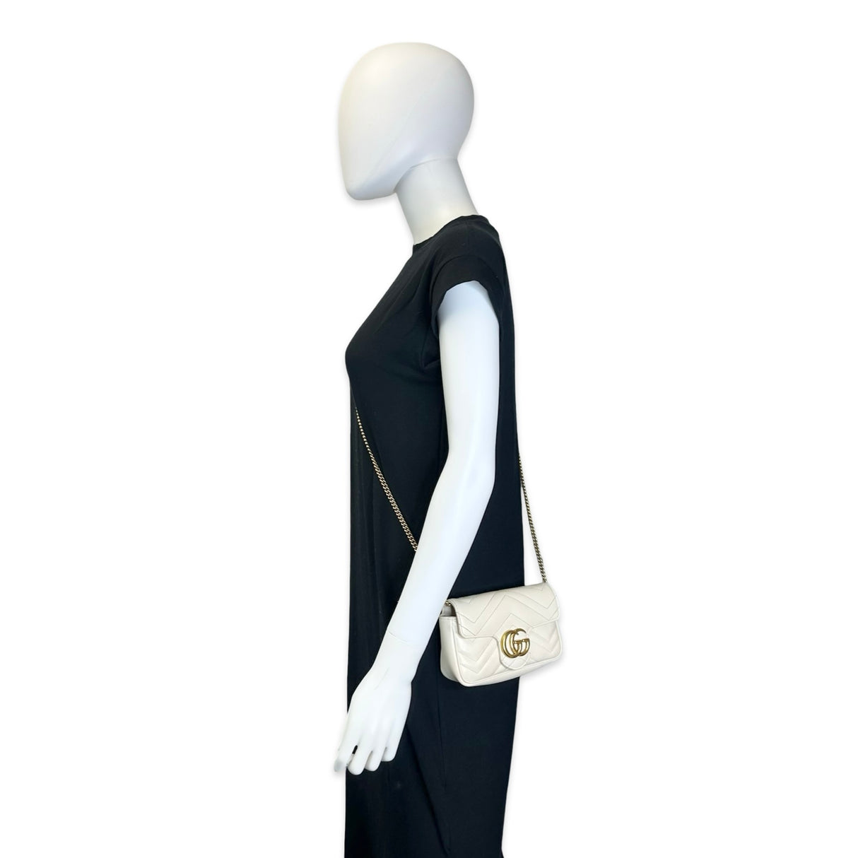 Quilted Leather GG Marmont Super Mini Chain Bag