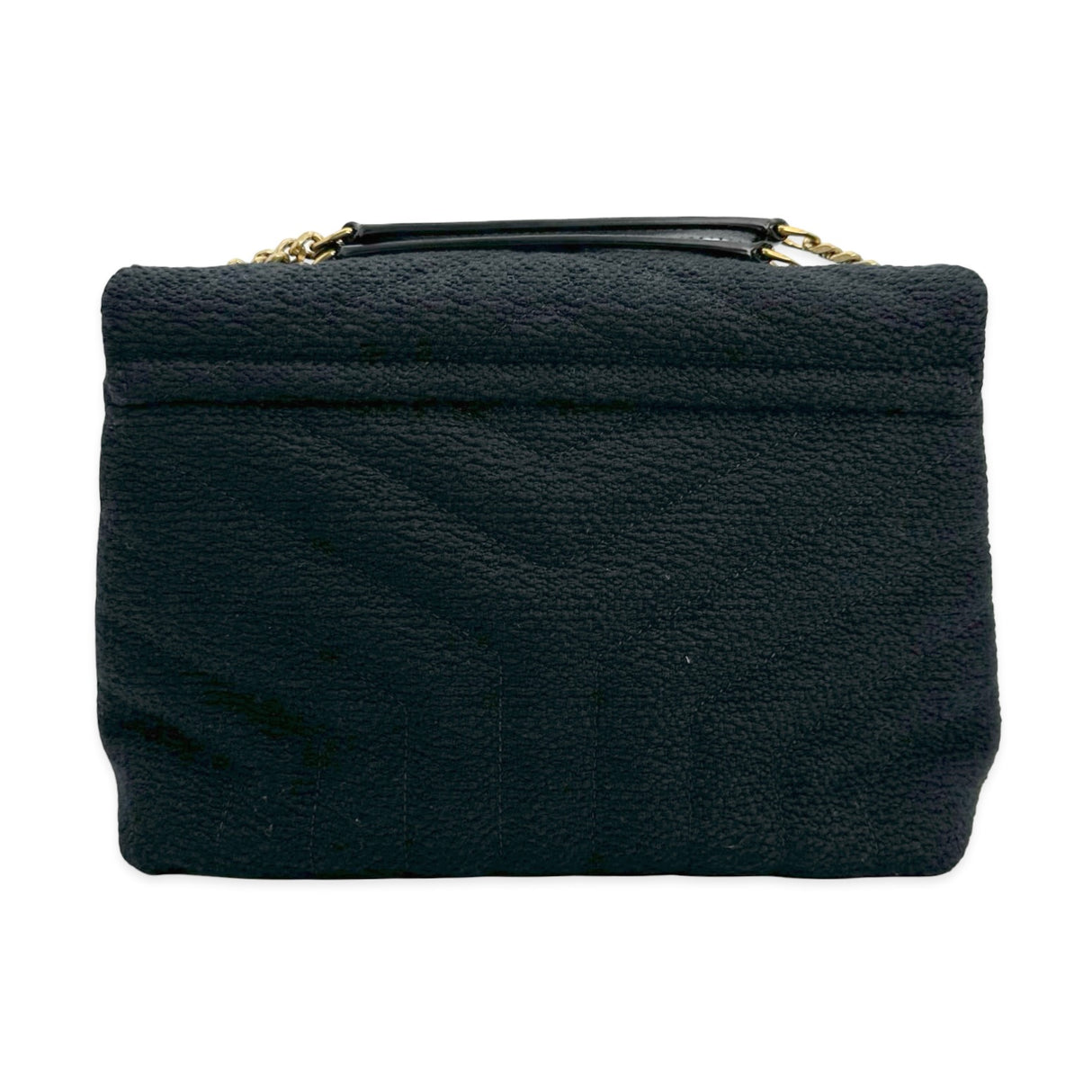 SAINT LAURENT: Quilted Fabric Small LouLou