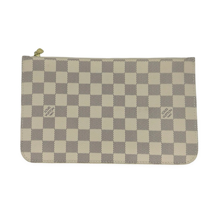 LOUIS VUITTON: Damier Azur Neverfull Pochette