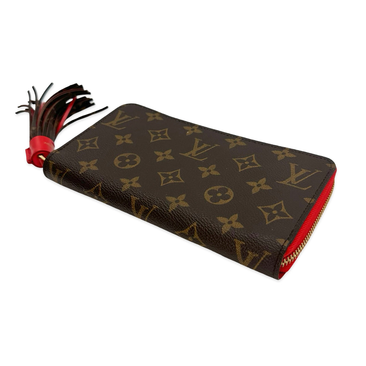LOUIS VUITTON: Monogram Pompom Zippy Wallet