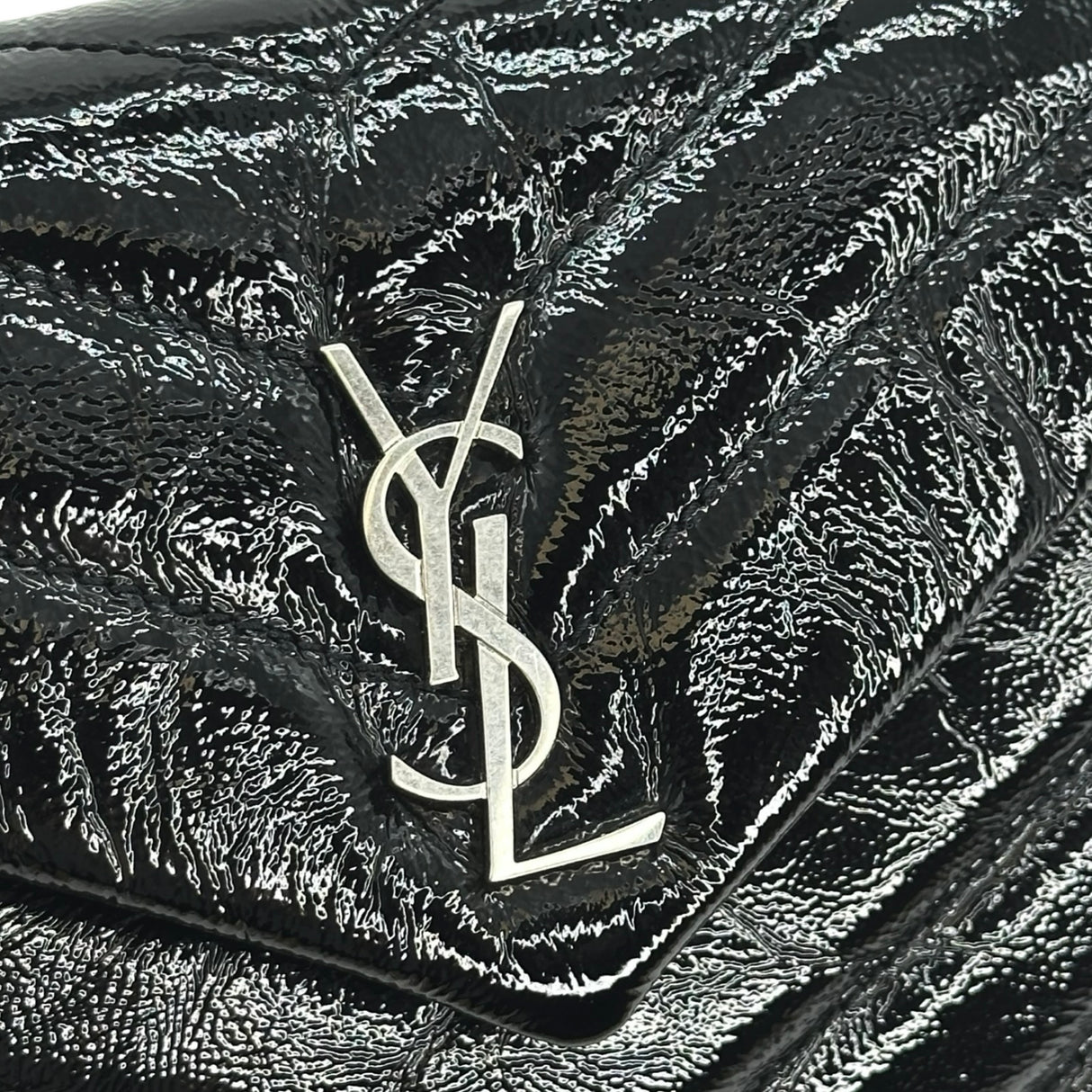 SAINT LAURENT: Quilted Patent Toy Loulou