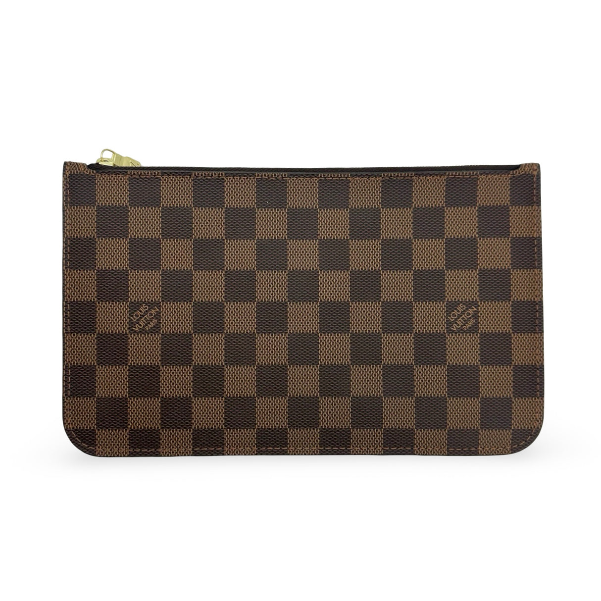 LOUIS VUITTON: Damier Ebene Neverfull Pochette