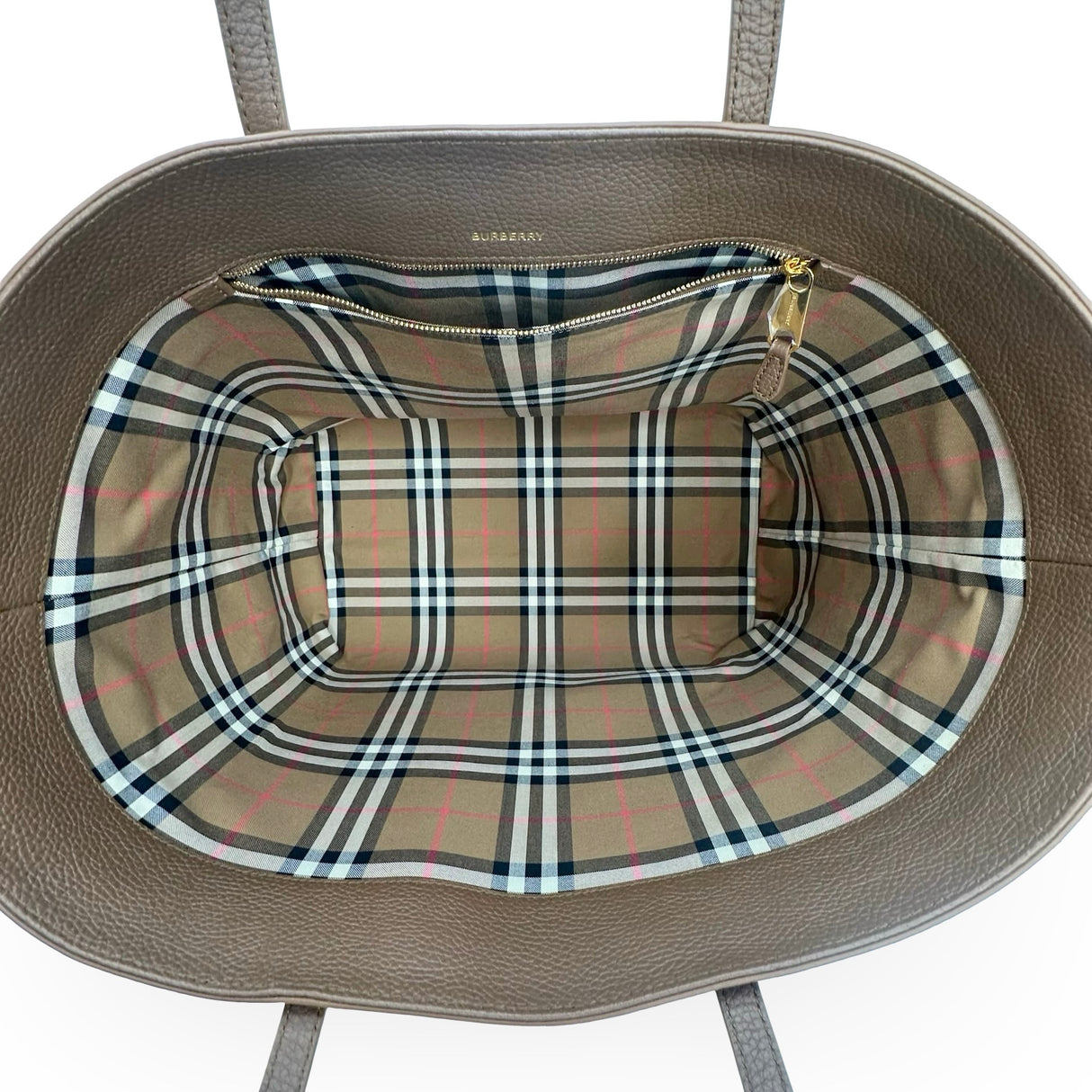 BURBERRY: Grainy Calfskin Medium London Tote Bag