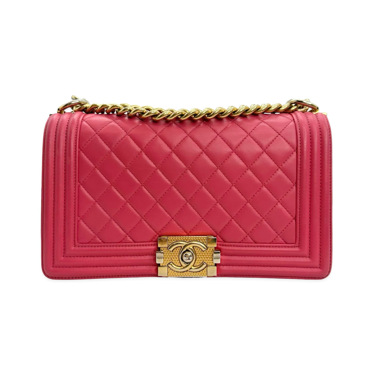 CHANEL: Quilted Lambskin Old Medium Boy Bag