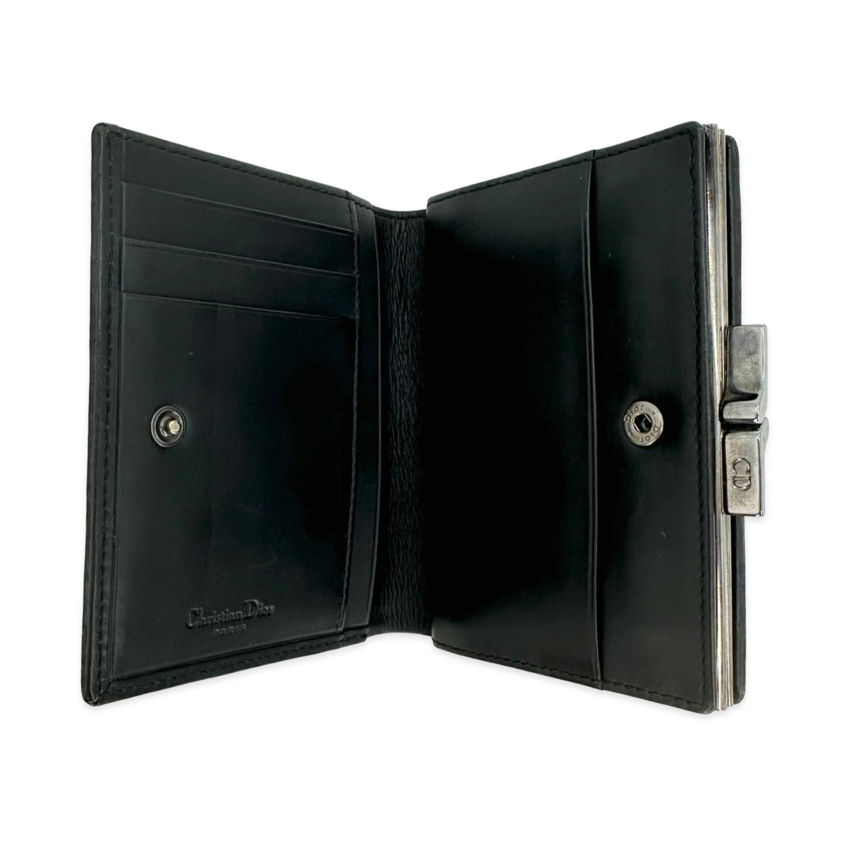 CHRISTIAN DIOR: Diorissimo Canvas Compact Wallet