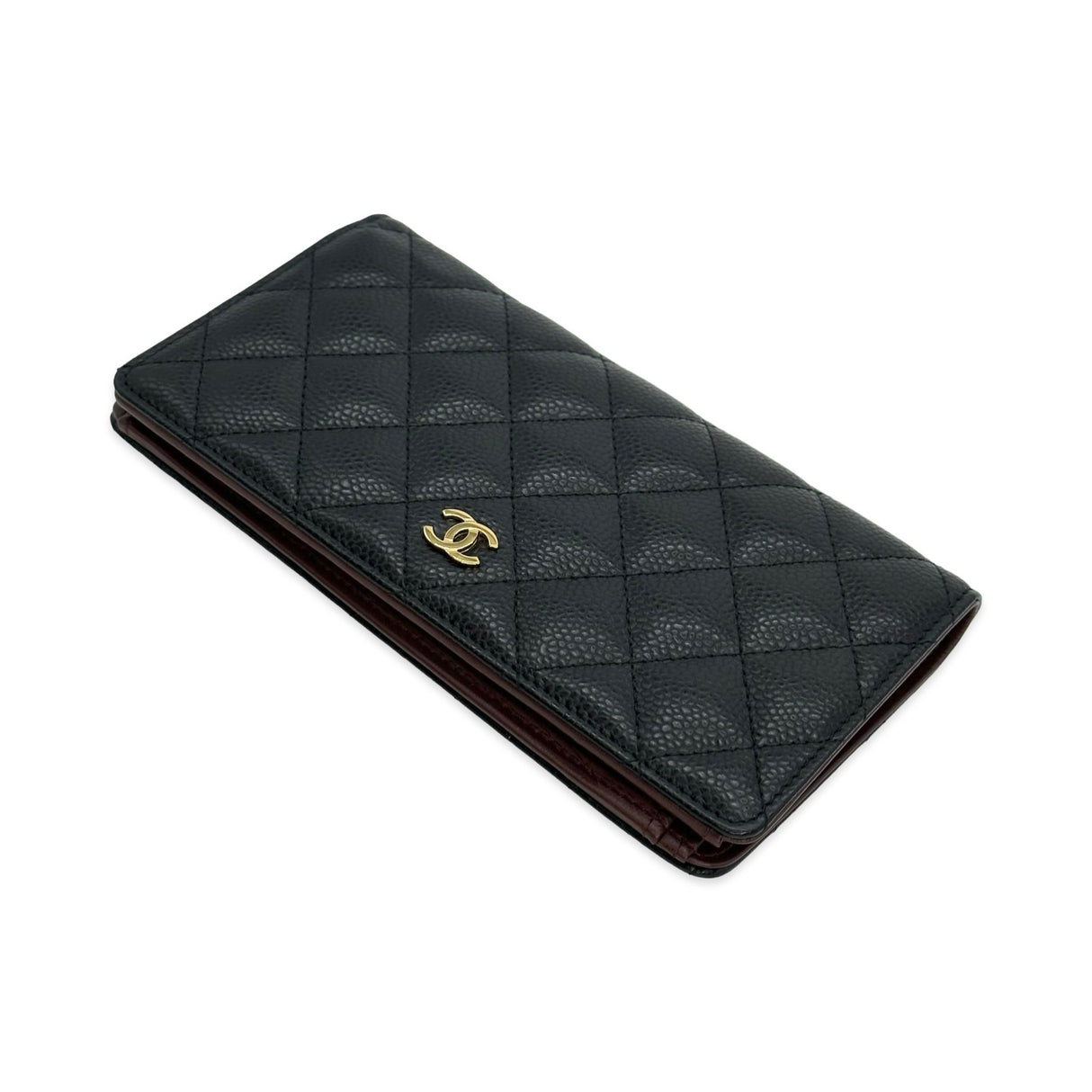 Quilted Caviar Yen Wallet