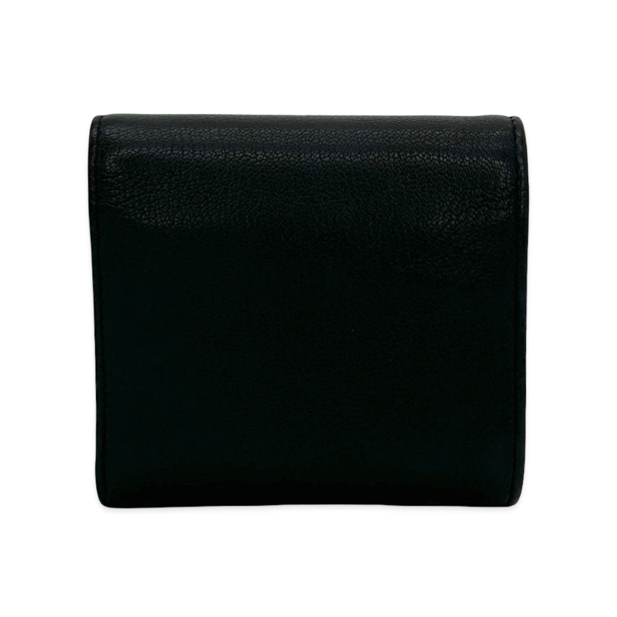 CHANEL: Leather Coco Mark Ski Compact Wallet