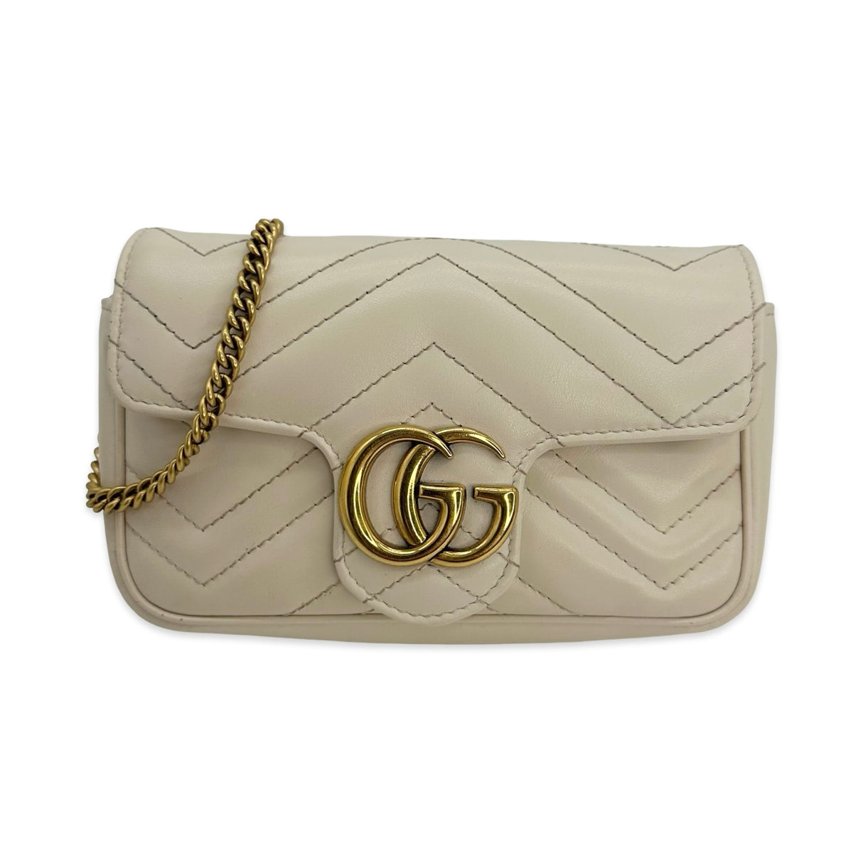 Quilted Leather GG Marmont Super Mini Chain Bag