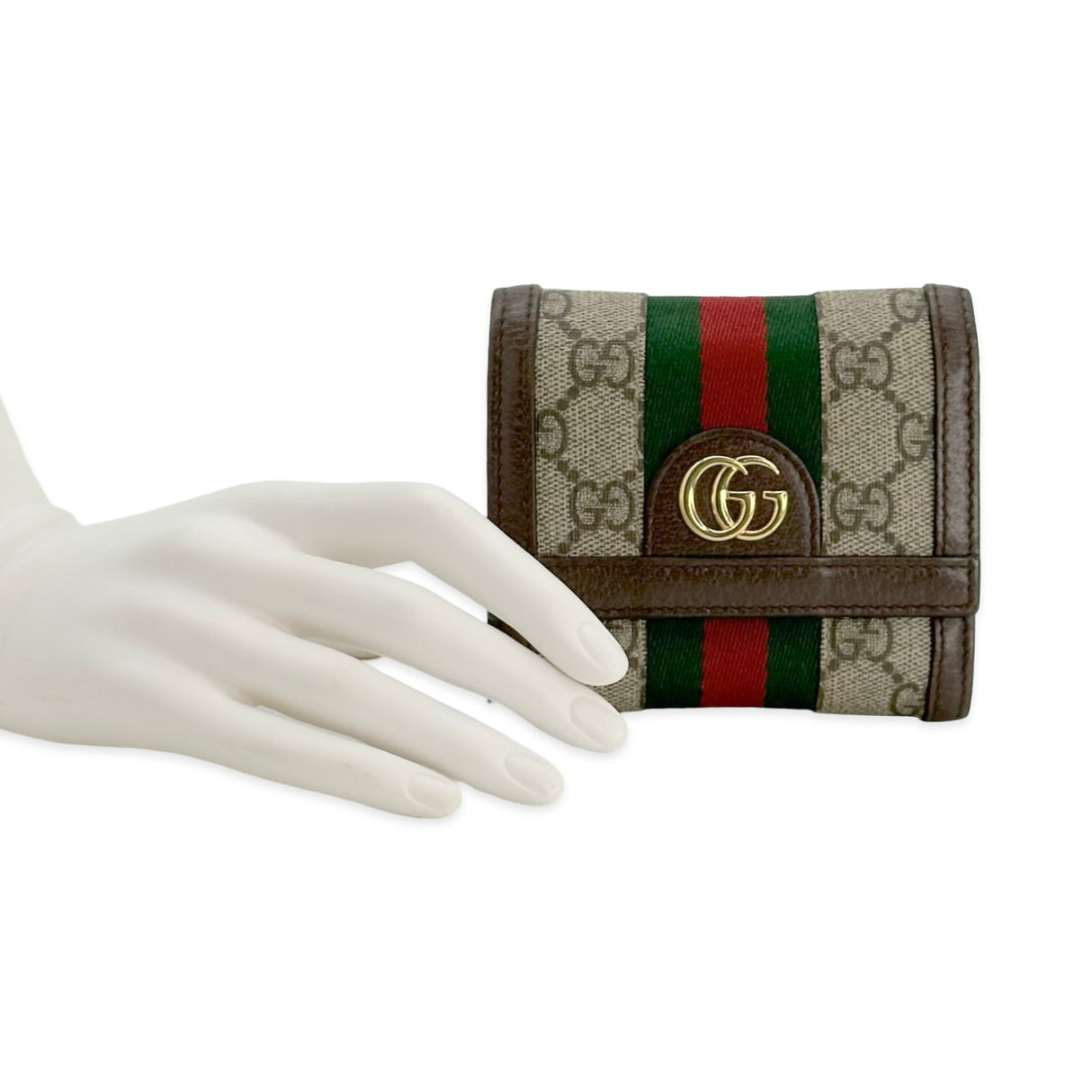 GUCCI: GG Supreme Ophidia Compact Wallet