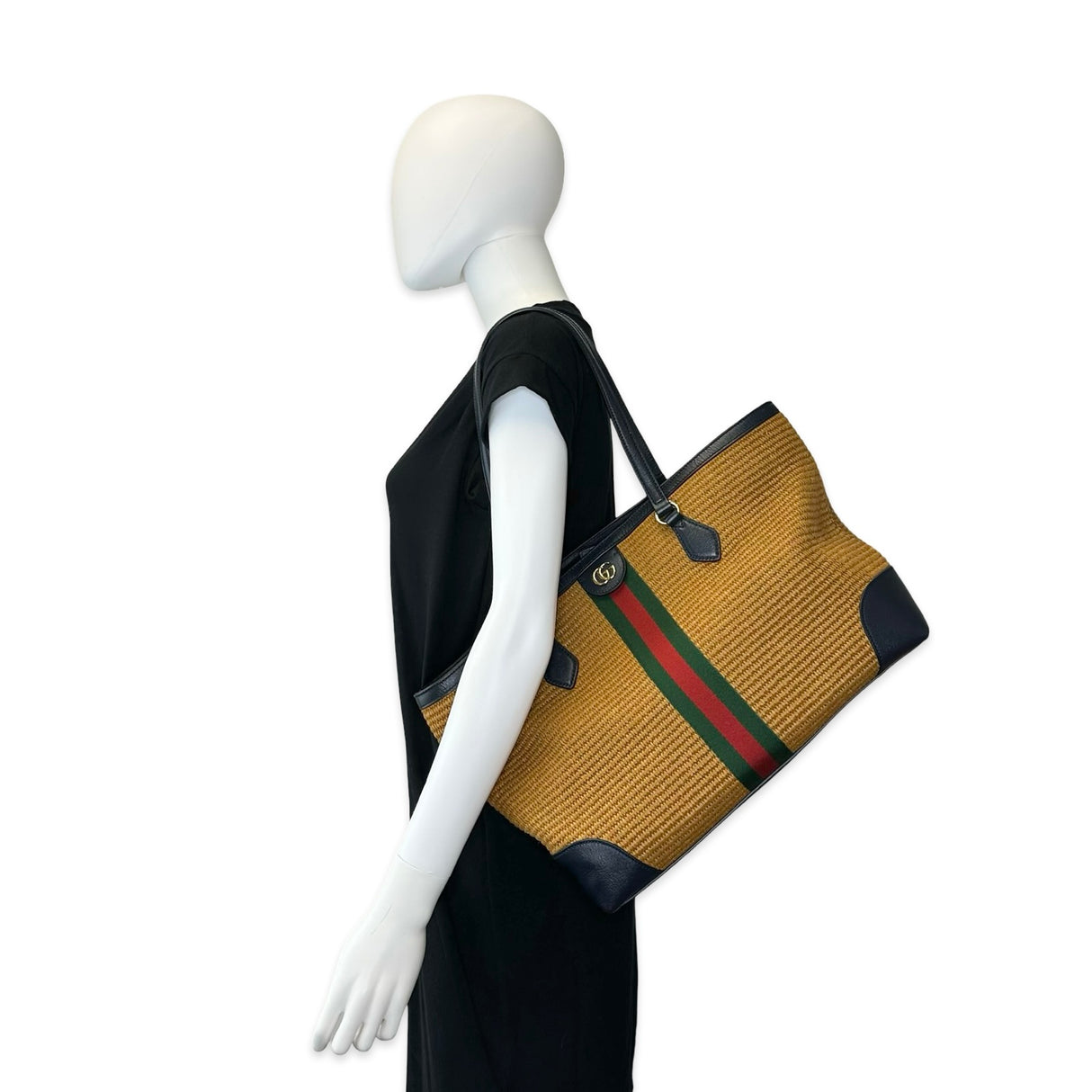 GUCCI: Raffia Ophidia Large Tote