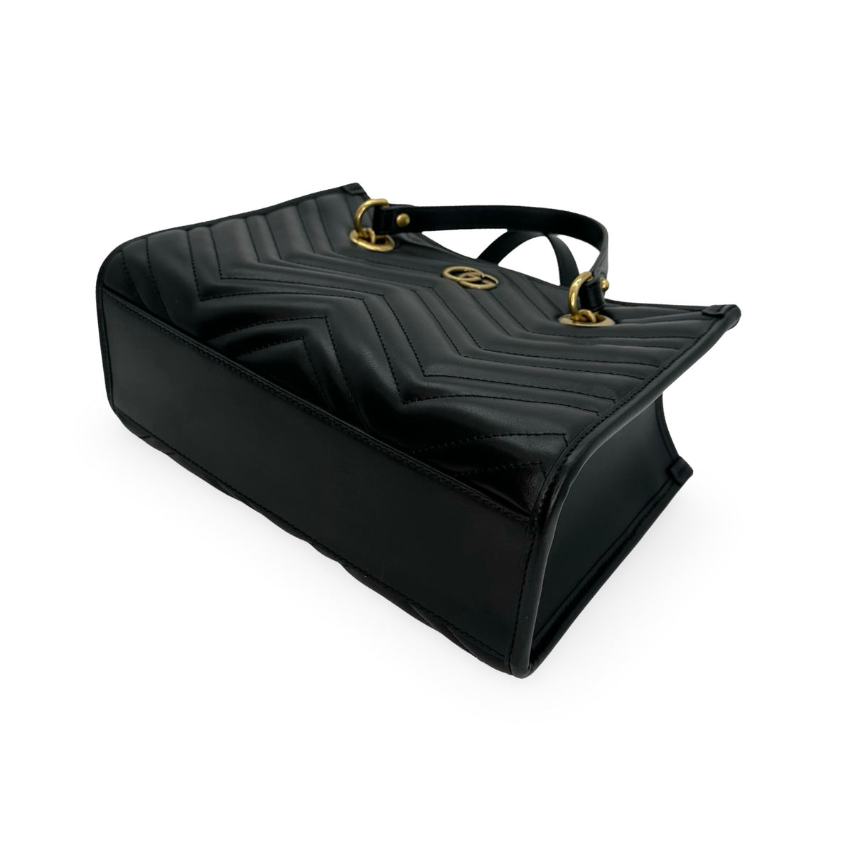 GUCCI: Quilted Leather GG Marmont Small Tote