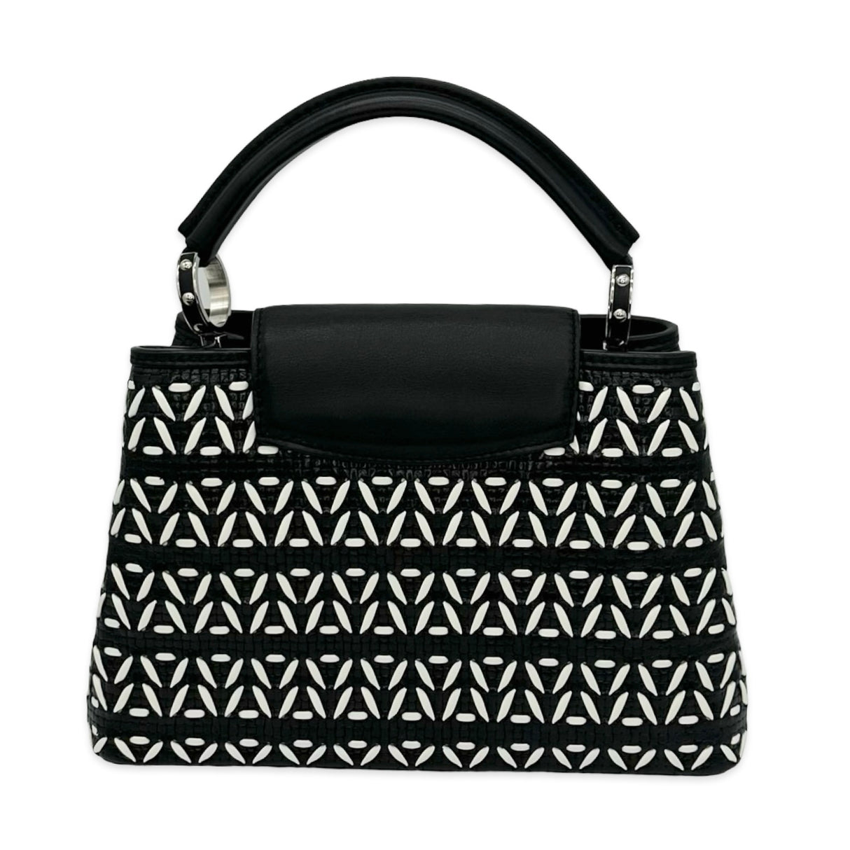 Woven Leather Capucines BB