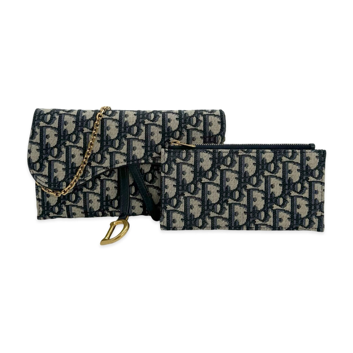 Oblique Long Saddle Wallet with Chain