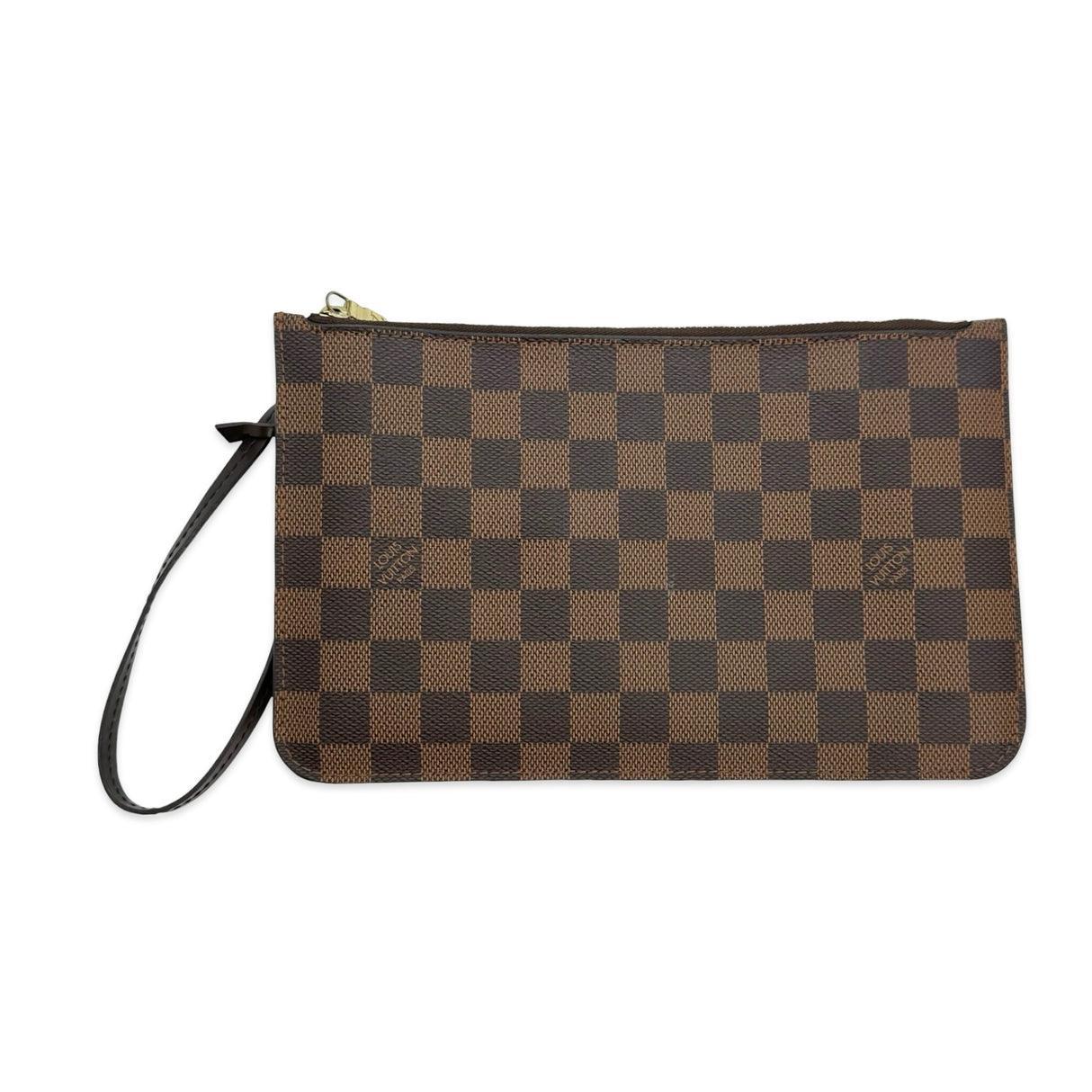 LOUIS VUITTON: Damier Ebene Neverfull Pochette