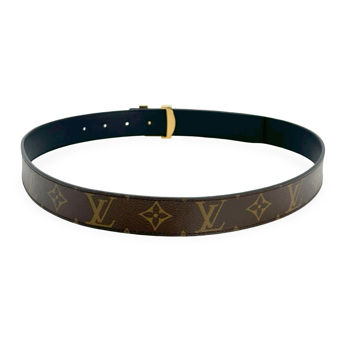 LOUIS VUITTON: Monogram Reversible LV Initiales Belt