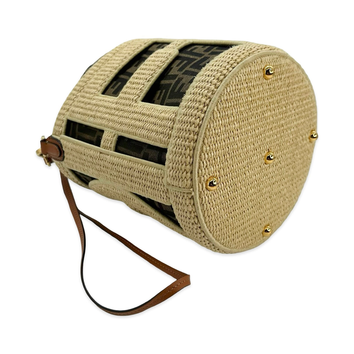 Zucca Raffia Step Out Medium Bucket Bag