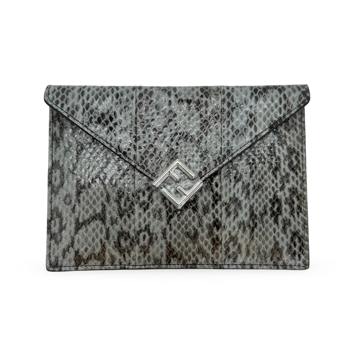 FENDI: Python FF Medium Busta Pouch