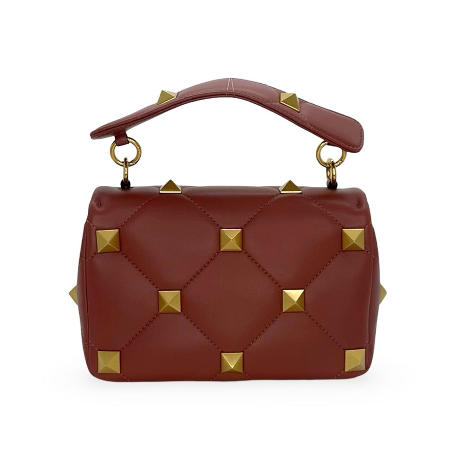 VALENTINO: Calfskin Small Roman Stud Chain Bag