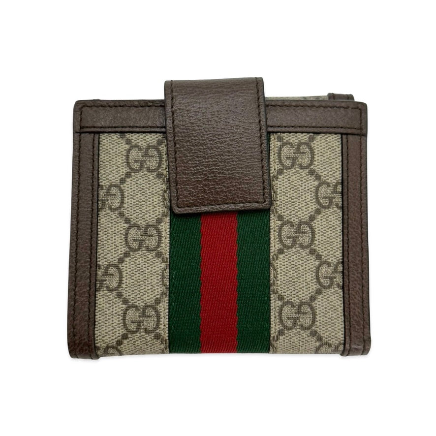 GUCCI: GG Supreme Ophidia French Flap Wallet
