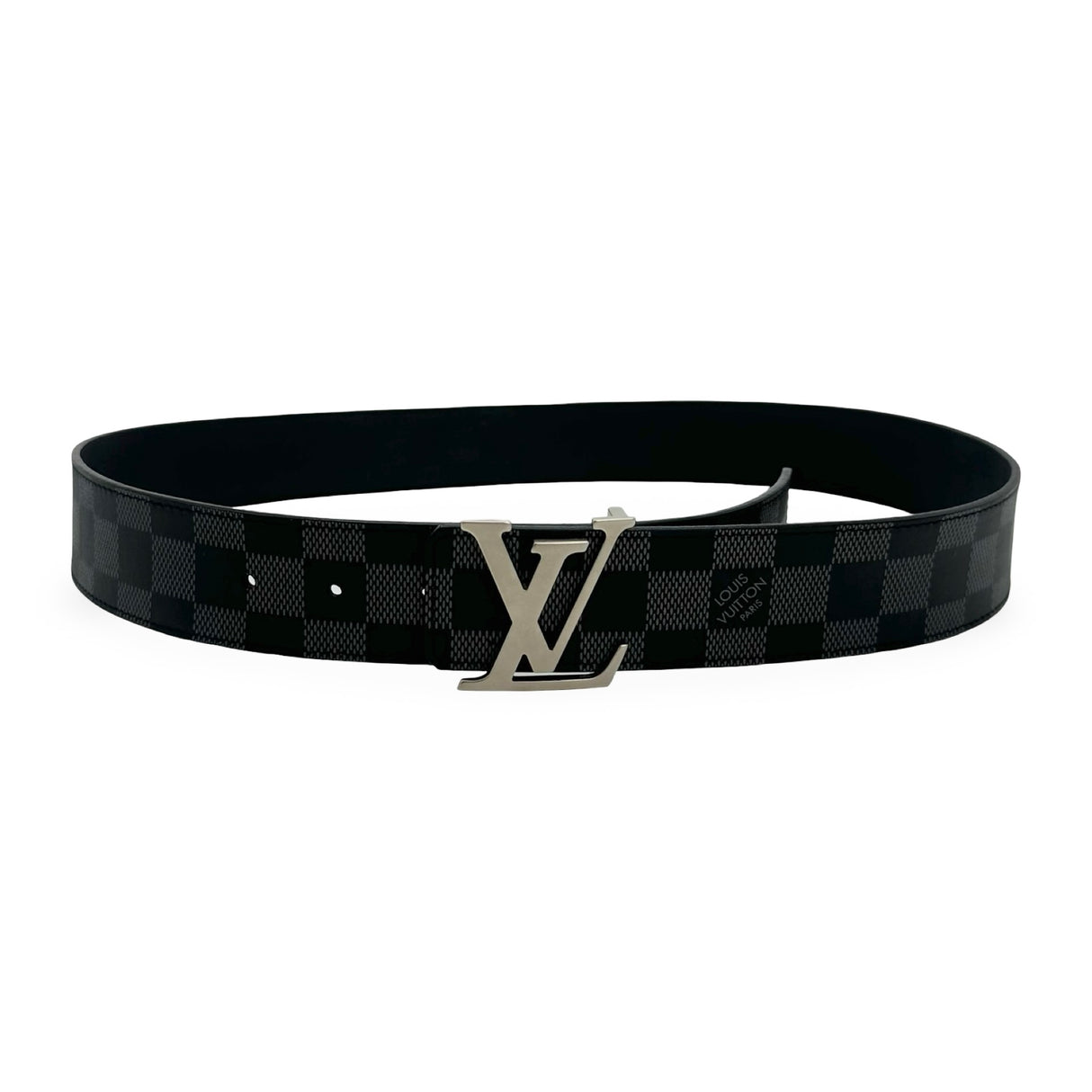 LOUIS VUITTON: Damier Graphite 40mm Reversible Initiales Belt