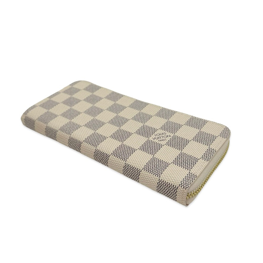 LOUIS VUITTON: Damier Azur Clemence Wallet
