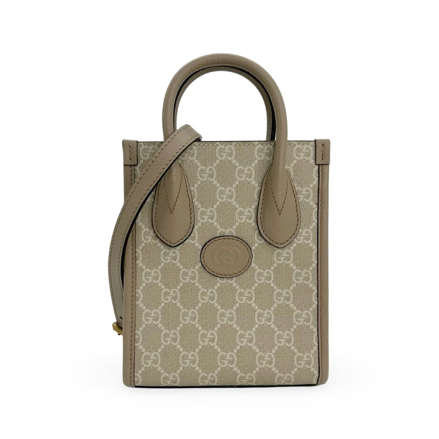 GUCCI: GG Supreme Interlocking G Mini Tote