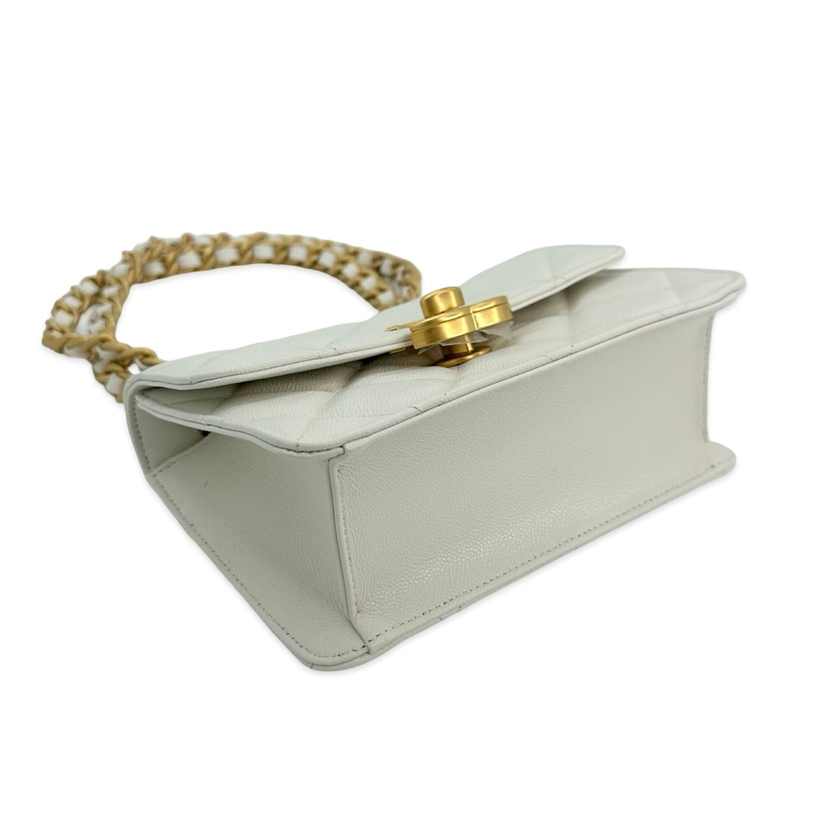 CHANEL: Quilted Caviar Small Chain Flap Bag