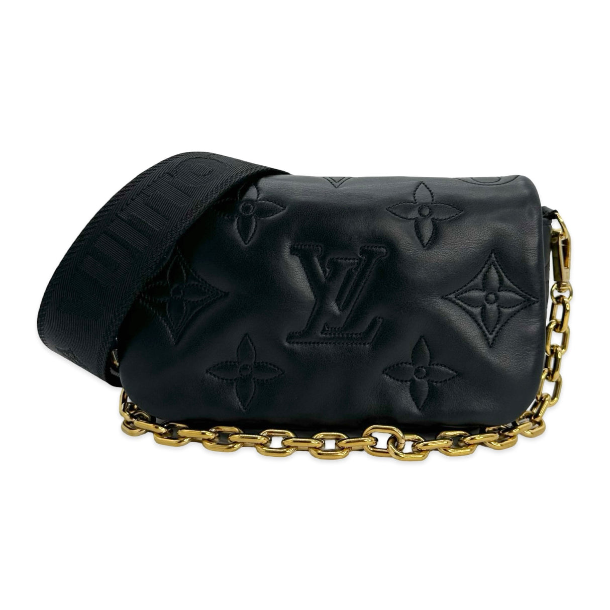 LOUIS VUITTON: Bubblegram Wallet on Strap