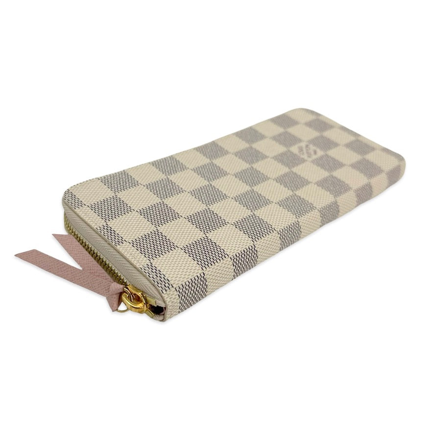LOUIS VUITTON: Damier Azur Clemence Wallet