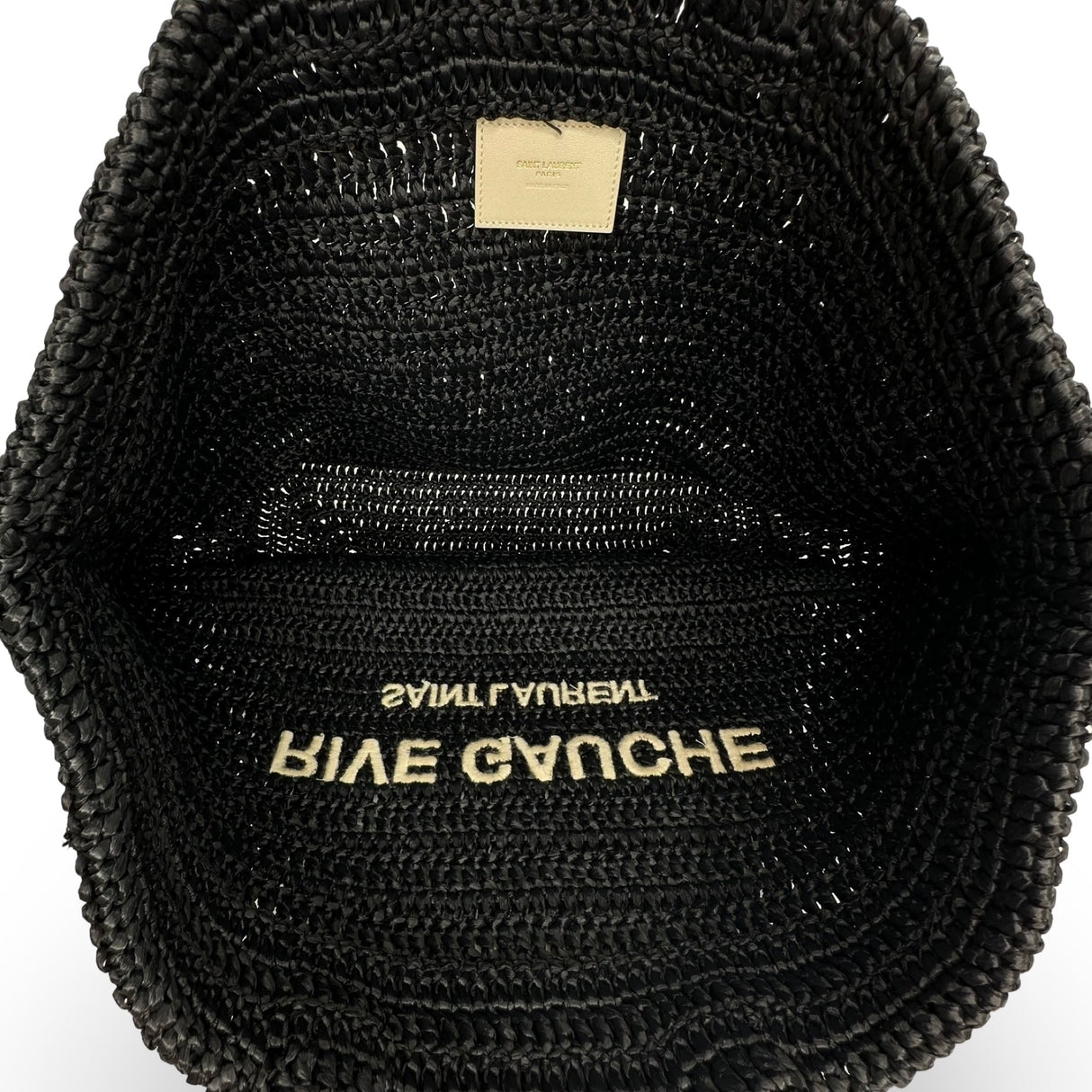 SAINT LAURENT: Raffia Rive Gauche Tote