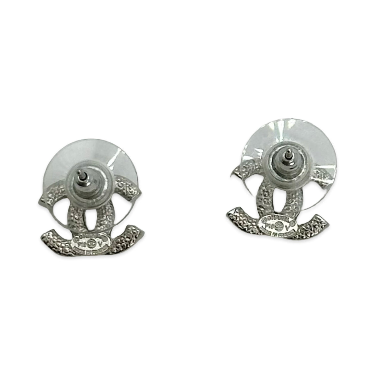 CHANEL: Crystal CC Post Earrings