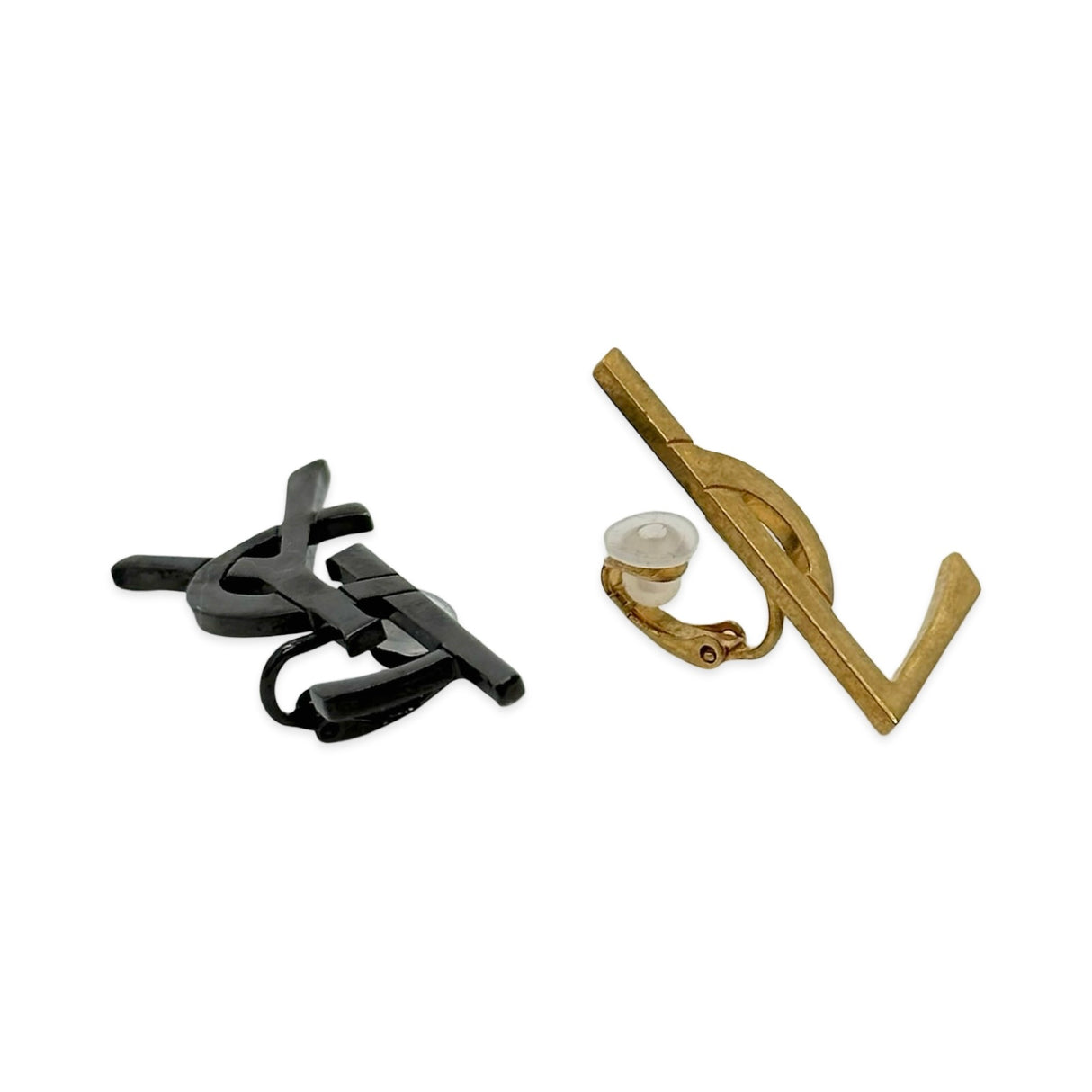 SAINT LAURENT: Monogram Clip-On Earrings