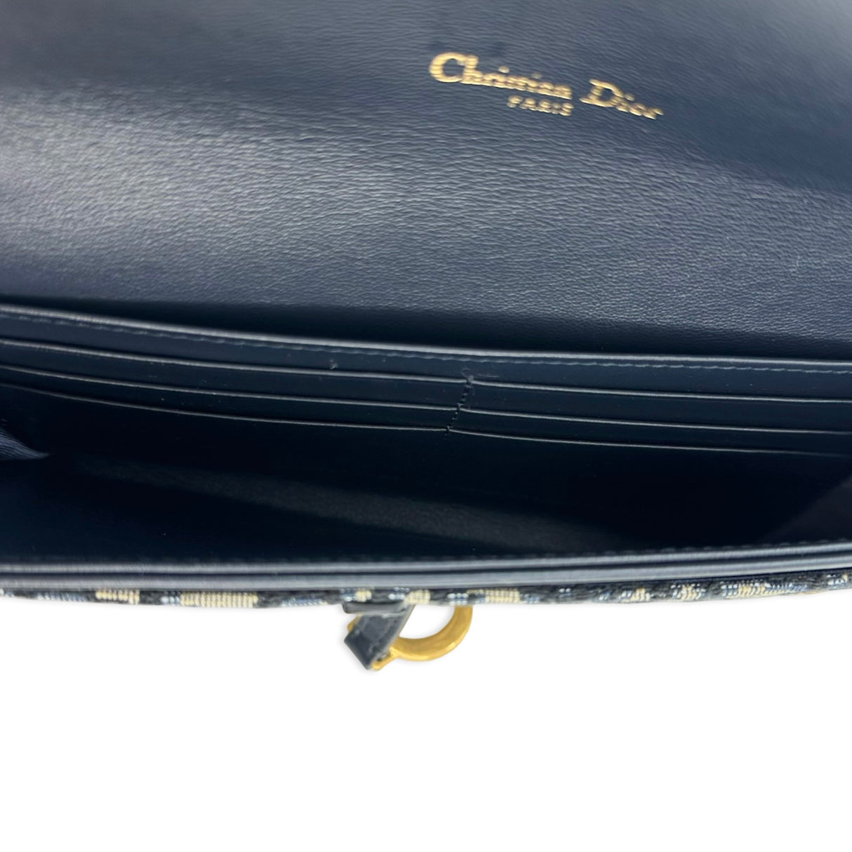 Oblique Long Saddle Wallet with Chain