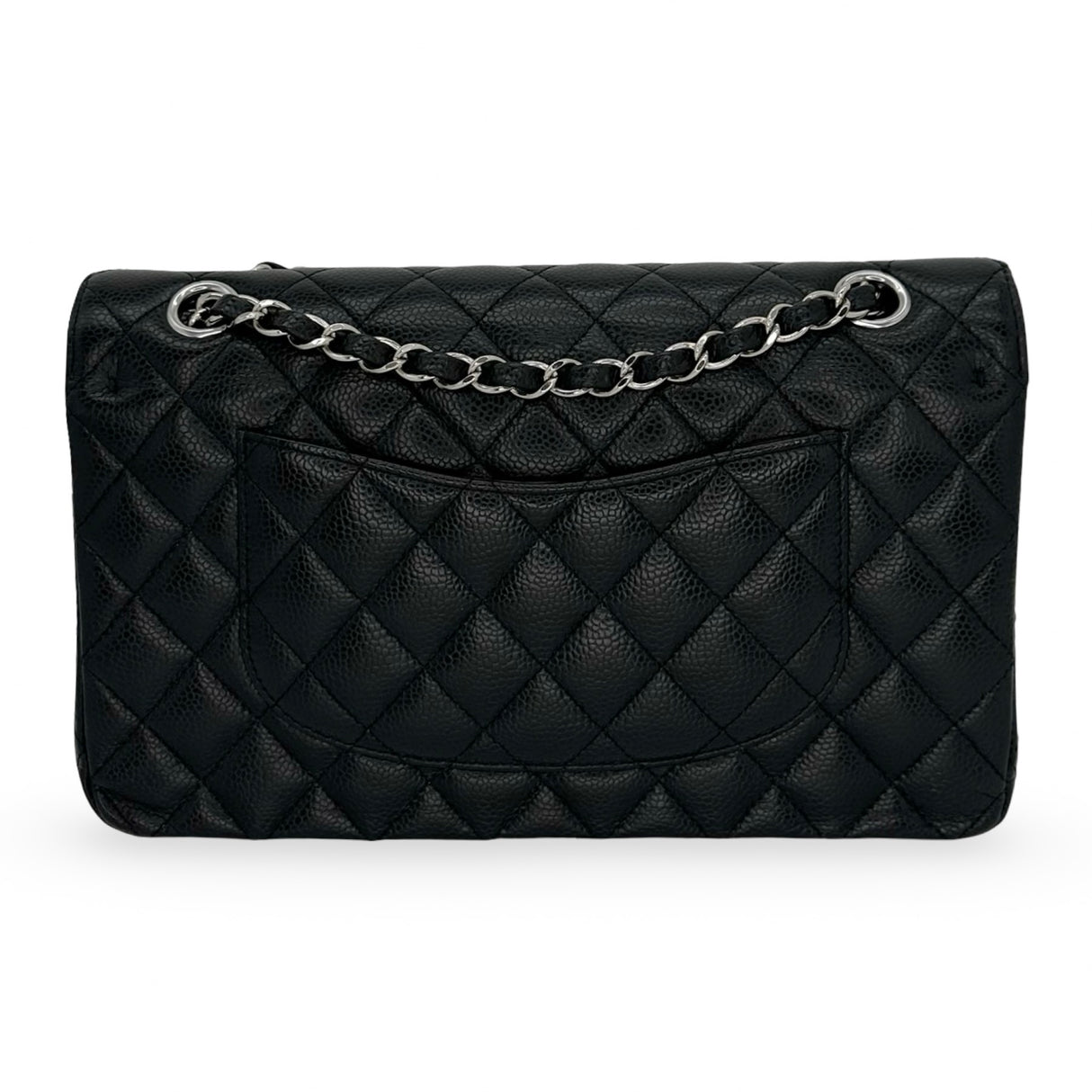 CHANEL: Quilted Caviar Medium Classic Double Flap