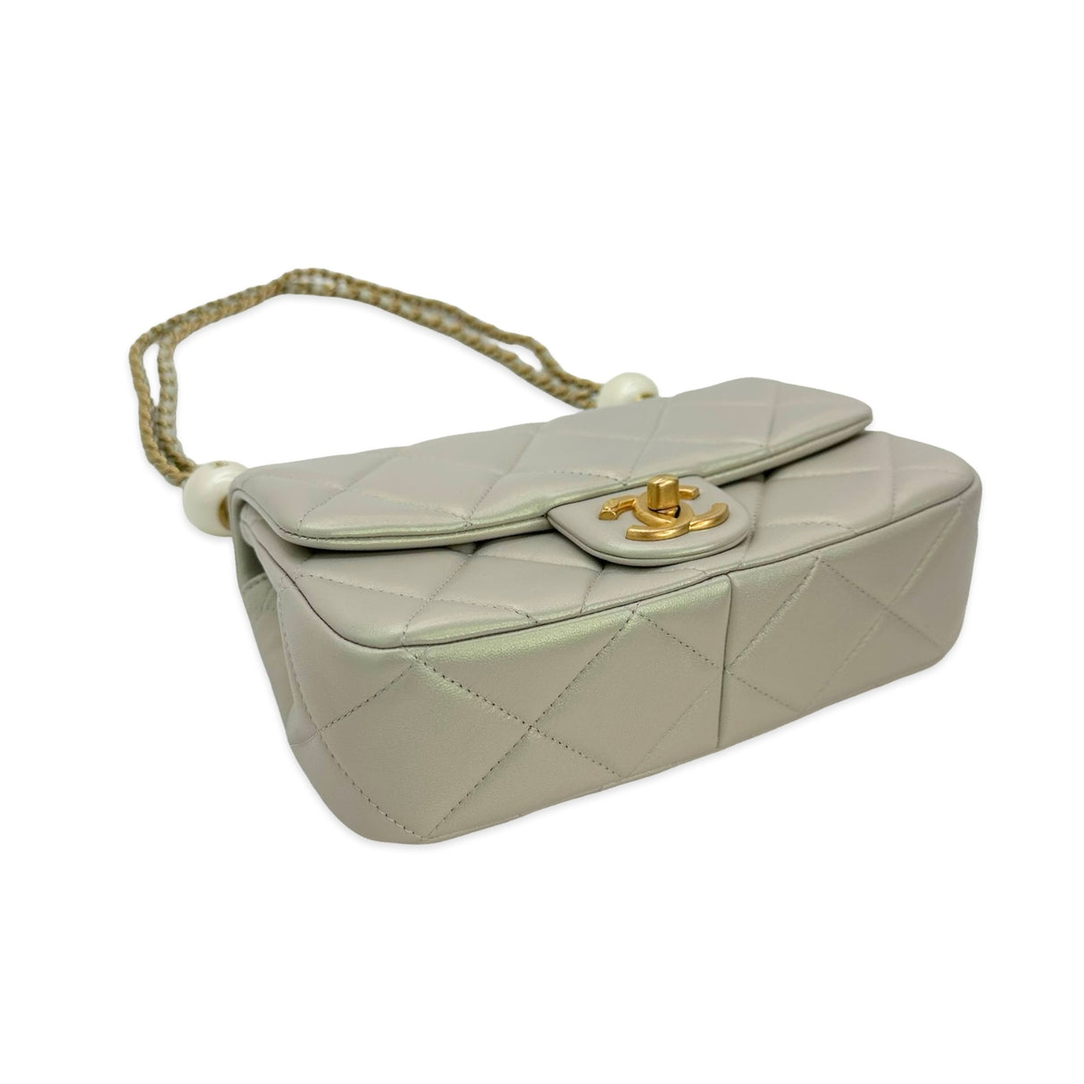CHANEL: Quilted Lambskin Pearly Small Flap Bag