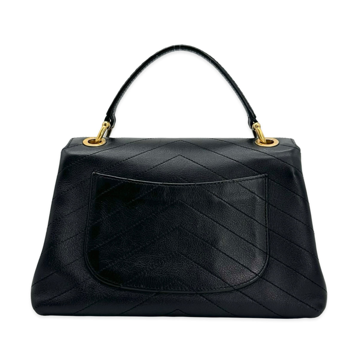 Chevron Quilted Calfskin Medium Coco Python Top Handle