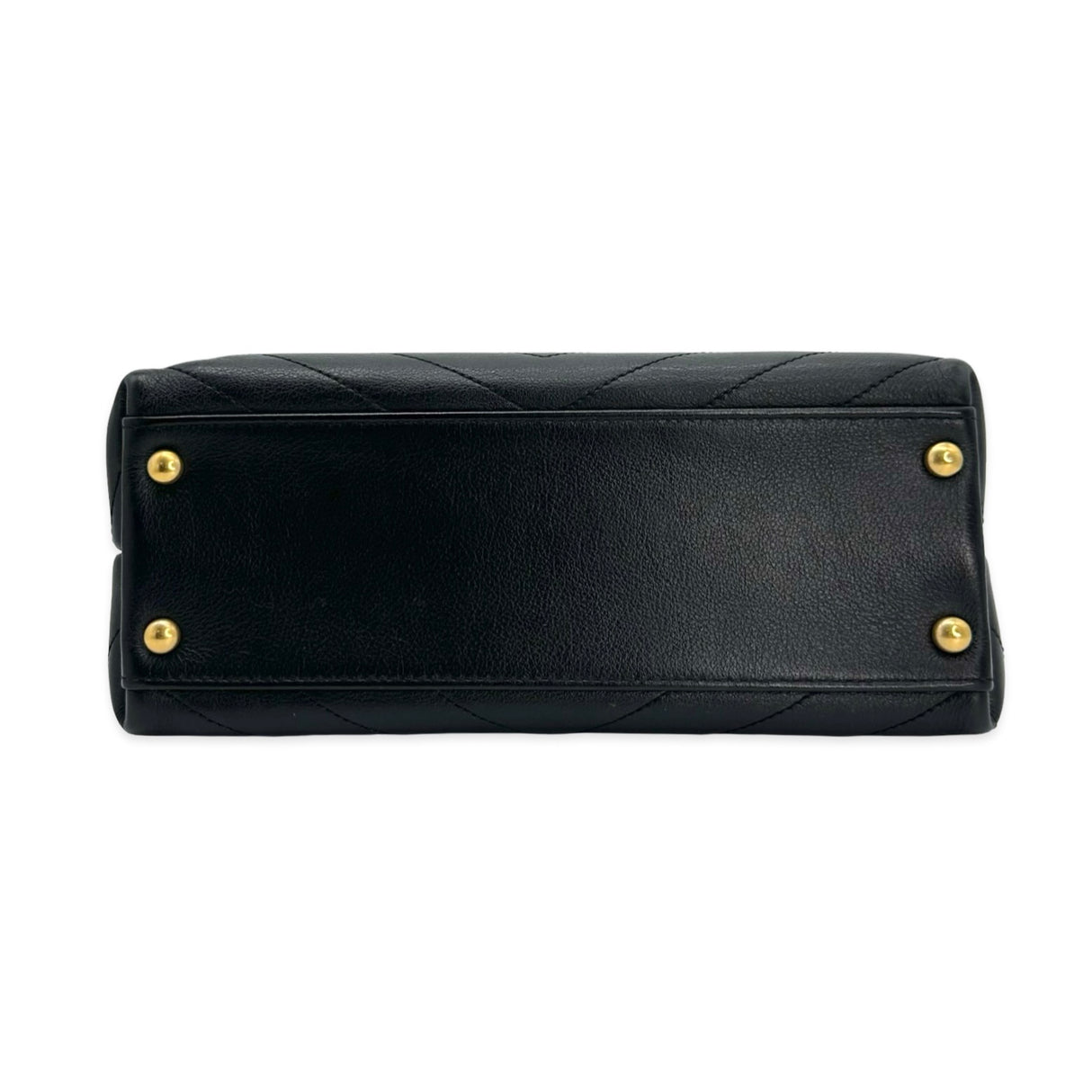 Chevron Quilted Calfskin Medium Coco Python Top Handle