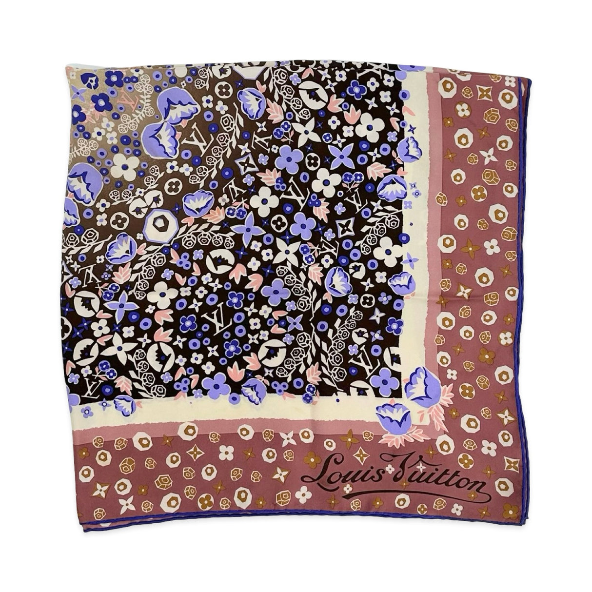 Silk 90 Floral Scarf