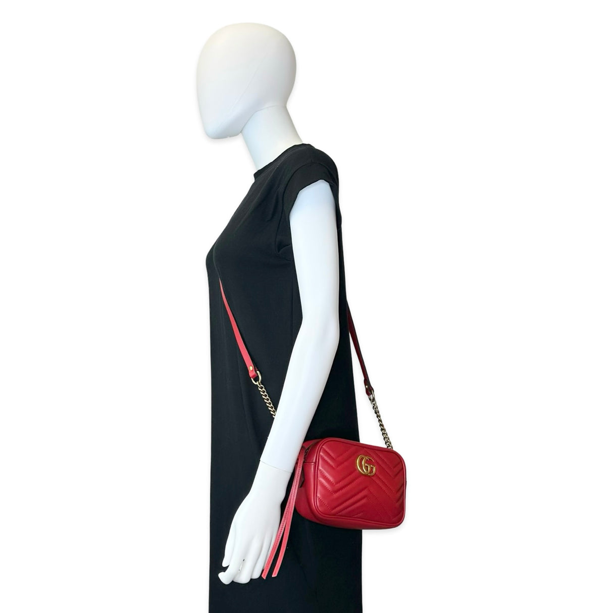 Quilted Leather Mini GG Marmont Camera Bag