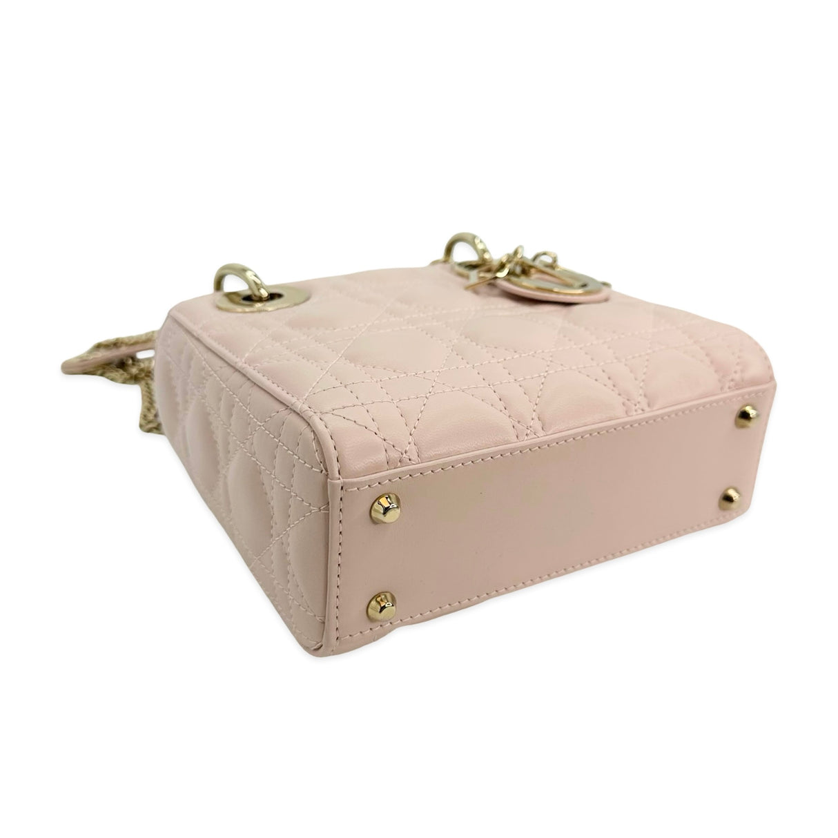 CHRISTIAN DIOR: Cannage Mini Lady Dior