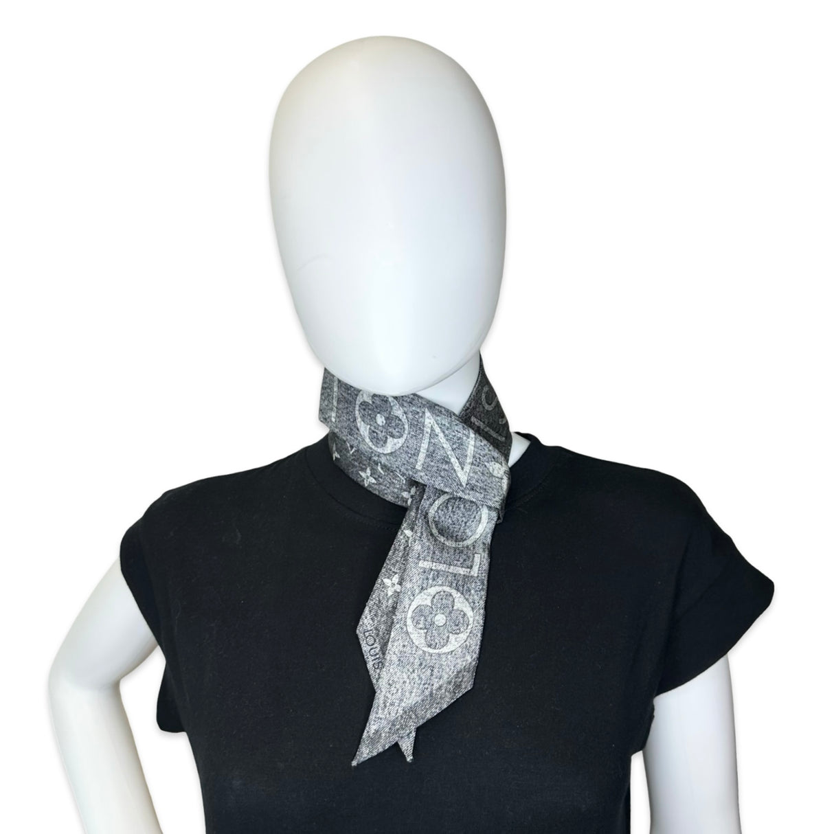 Silk Monogram Infinity Denim BB Bandeau