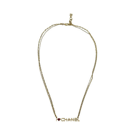 CHANEL: I Heart Chanel Enamel Necklace